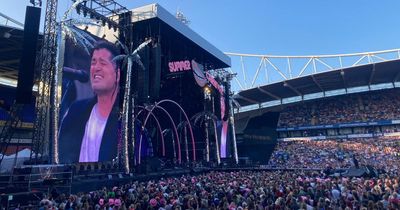 Emotional moment The Script open Pink concert with tribute to late guitarist Mark Sheehan at University of Bolton Stadium
