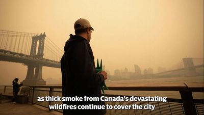 New York hits pollution record and hundreds of flights delayed amid Canada wildfire smoke