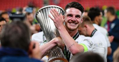 Declan Rice breaks silence on Arsenal and Man Utd transfer amid West Ham European glory