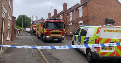 House 'well alight' in fire as police cordon off street on Nottinghamshire border