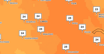 Exactly how hot it will be in Leeds this weekend as 30C heat hits UK