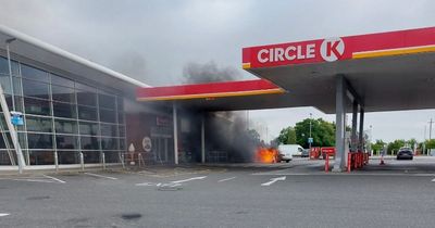 Dublin Fire Brigade rush to blaze at northside petrol station