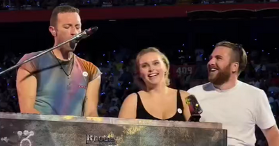The beautiful moment Coldplay's Chris Martin played Charlie Brown on piano and sang for a woman who had cancer