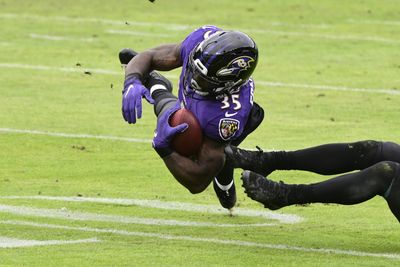 Ravens HC John Harbaugh gives availability update on RB Gus Edwards