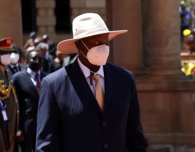Uganda's long-time president says he's taking 'forced leave' after testing positive for COVID-19