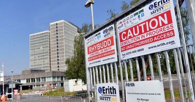 Demolition of former tax office in Cardiff gets under way