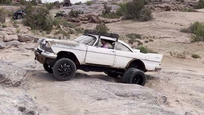 Watch 1958 Plymouth Dually, Lifted Ford Mustang Become Unlikely Off-Road Warriors
