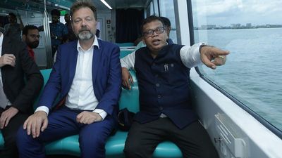 German Ambassador rides in Kochi Water Metro ferry