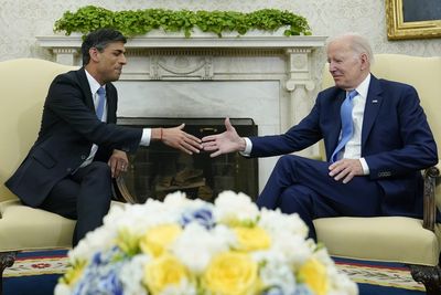 ‘Real good shape’: Biden and Sunak hail ties at White House meet