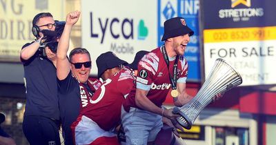 West Ham fans pack streets for open-top bus parade after Europa Conference League triumph