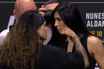 UFC 289 video: Amanda Nunes, Irene Aldana size up at press conference staredown