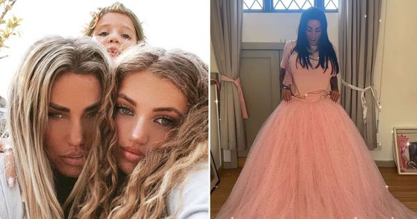 Katie Price puts her wedding dress from Peter Andre