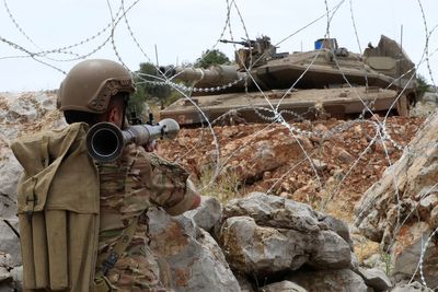 Israeli troops fire tear gas to disperse protesters along Lebanon border