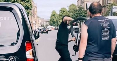 Edinburgh rammy between cyclist and motorist blocks road as keys 'thrown up street'