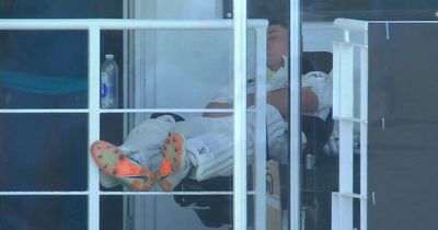 Australia's Marnus Labuschagne nods off during India match before being woken up to bat