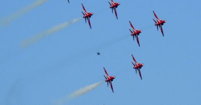 Red Arrows airshow audiences spot 'UFO' going 10,000mph in middle of display