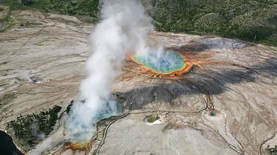 New mud-slinging thermal feature at Yellowstone is spewing scalding hot muck