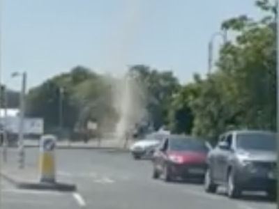 ‘Mini tornado’ dust devil spotted before zorbing accident that left boy in hospital