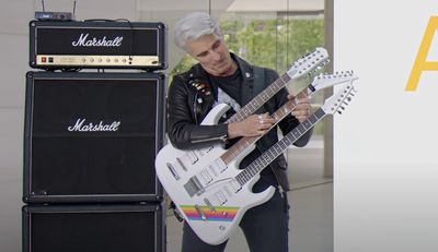 Move over, Steve Vai: Senior Apple software engineer shreds on triple-neck guitar at 2023 Apple Developers Conference