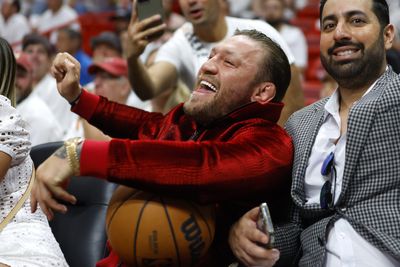 Photos: Conor McGregor courtside at 2023 NBA Finals Game 4 in Miami