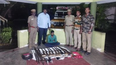 Poacher arrested, nine country-made guns seized, in Vellore