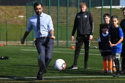 'He's good man': Humza Yousaf shows off football skills in Glasgow