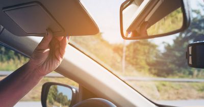 People are just discovering a nifty sun visor hack to shield their eyes from sun