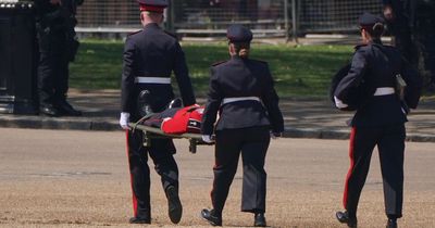 Serviceman passes out amid 26C heat as Prince William takes on Trooping the Colour role