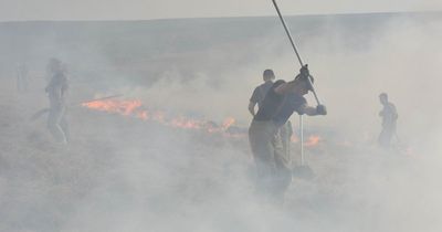 Firefighters continue to tackle blaze on Marsden Moor