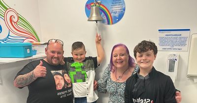 Brave Consett boy, 7, rings bell to end cancer treatment after 'year of hell'