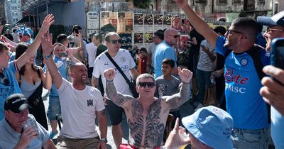 Topless Ricky Hatton among Manchester City fans soaking up the sun in Istanbul ahead of Champions League final