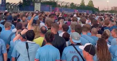 Man City fans caught up in Champions League final chaos in bottle-neck outside stadium