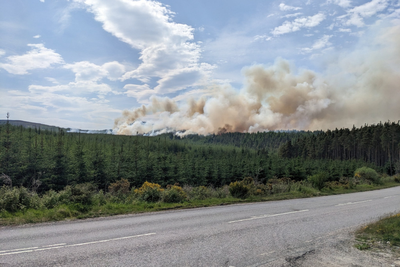 People warned to stay indoors as wildfire spreads near Inverness