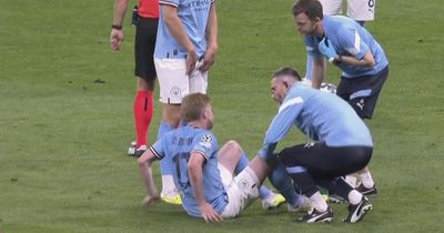 Kevin De Bruyne forced off with injury in heartbreaking Champions League final repeat