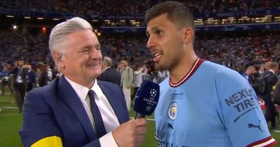 Rodri makes sweary admission in interview moments after securing treble for Man City