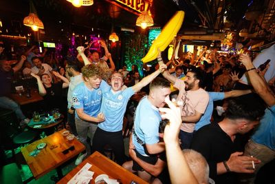 Manchester City fans paint Istanbul blue after Champions League victory