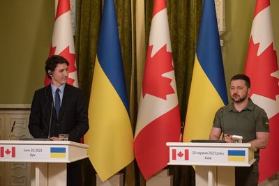 Zelensky says Ukrainian counter-offensive actions are under way as Trudeau visits Kyiv