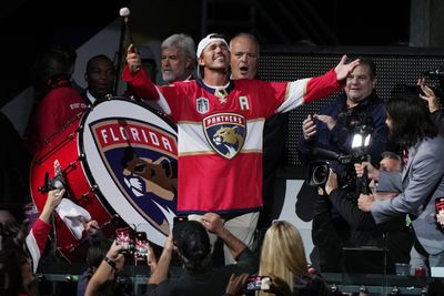 Brooks Koepka ends feud with Panthers’ Aaron Ekblad by wearing his jersey to Stanley Cup Final Game 4
