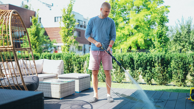 How to clean a patio: tips for those with and without a pressure washer
