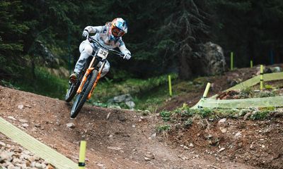 ‘Fastest mum in the world’: Rachel Atherton wins UCI Downhill World Cup