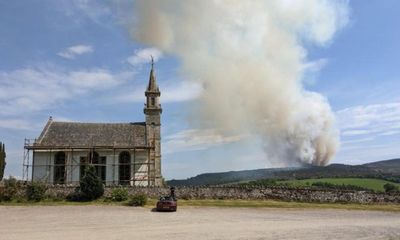 Firefighters tackle mile-long wildfire near Inverness