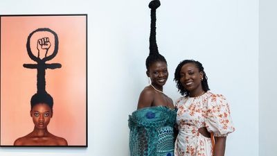 Nigerian artist weaves women's stories through traditional cloth