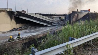 Section of I-95 collapses in Philadelphia after vehicle fire