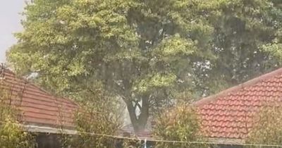 Heavens open over Manchester as loud thunder rumbles after 23 DAY dry spell