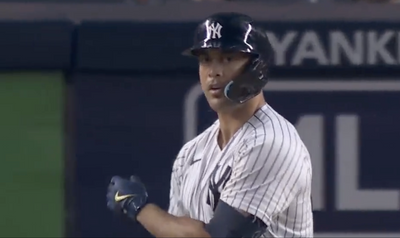 Yankees’ Giancarlo Stanton seemed so unfazed after getting hit by a pitch that sounded brutal