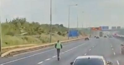 E-scooter rides along Dublin's M50 motorway