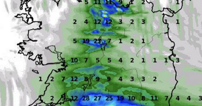 Weather expert pinpoints areas most at risk of 'heavy thundery showers' on Monday