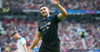 Tommy Fury's sweet gesture to Molly-Mae and daughter as he makes Soccer Aid debut
