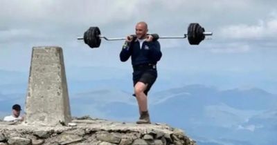 Uddingston man carries 100kg barbell up Ben Nevis for Doddie Weir charity