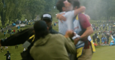 Watch PGA golfer in brutal bodying by Canadian Open security guard as champagne celebration backfires